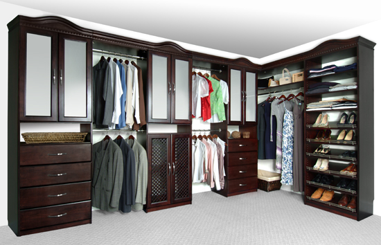 Closet Organizers - Solid wood - Walk In - Espresso