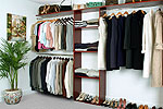 Reach In Closet Organizer System - CHERRY