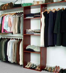 Cherry Walk In Closet Organizer